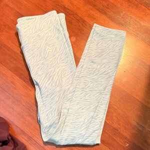 Barry’s Zebra Print Leggings - Sky Blue